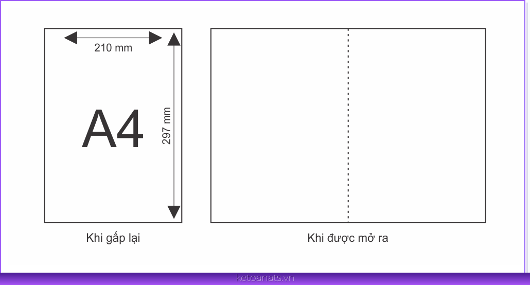 kích thước giấy kiểm tra