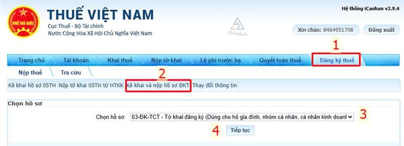 Cách đăng ký mã số thuế hộ kinh doanh online