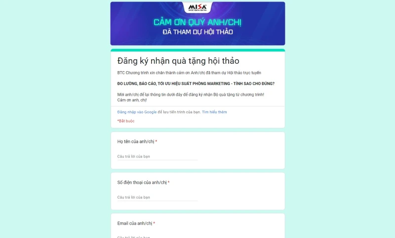 Form thu thập thông tin khách hàng là gì?
