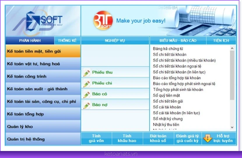 Phần mềm kế toán miễn phí cho doanh nghiệp 3Tsoft