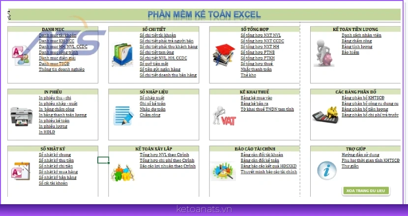 Phần mềm kế toán cho doanh nghiệp Excel miễn phí