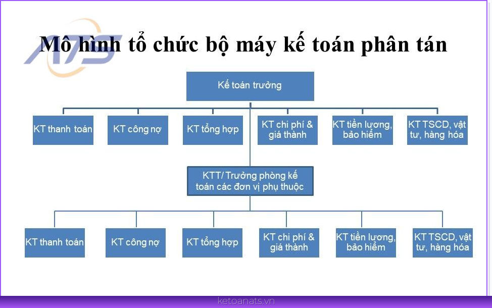 Mô hình tổ chức bộ máy kế toán phân tán