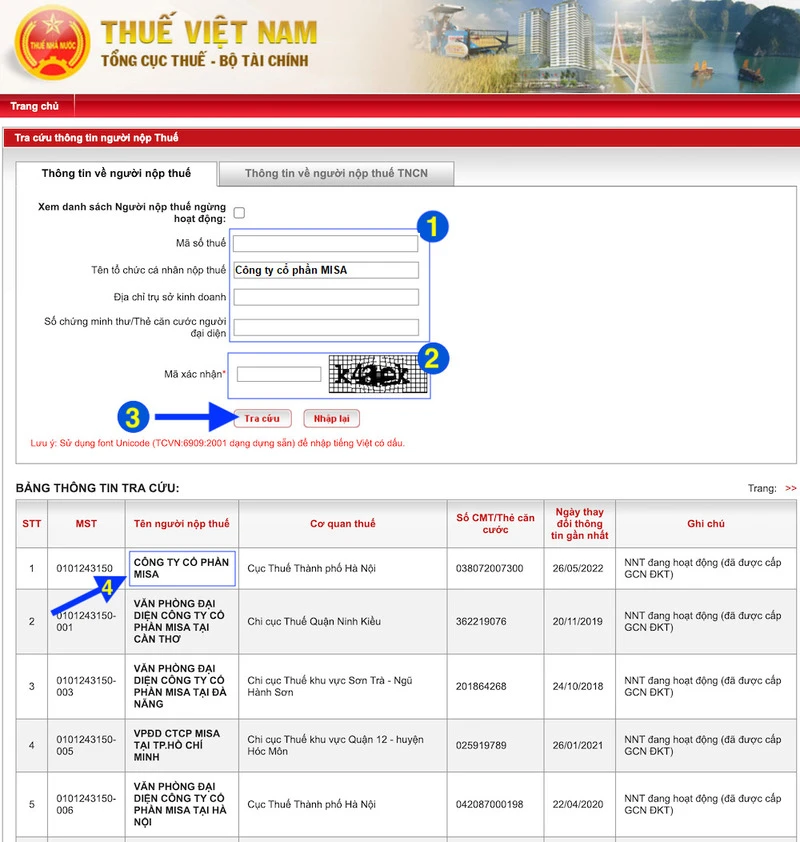 Các cách tra cứu mã số thuế hộ kinh doanh 