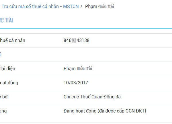 tra cứu mã số thuế cá nhân trên website TNCNonline.com.vn-2