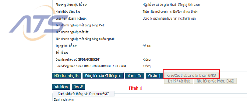 Bước 11: Ký xác thực hồ sơ