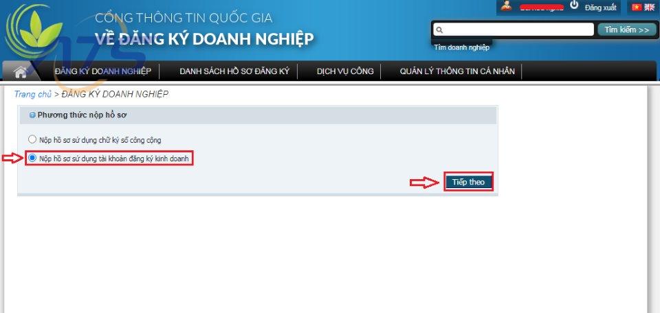 Bước 2: Nộp hồ sơ