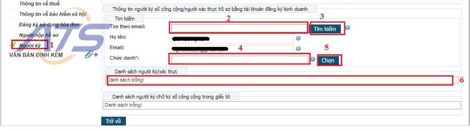 Bước 8: Nhập thông tin người ký xác thực