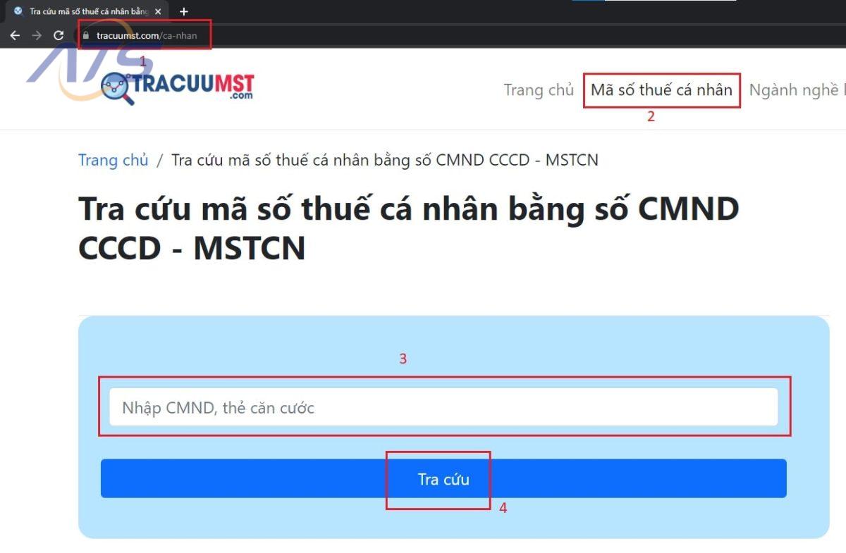 tra cứu trên website TraCuuMST