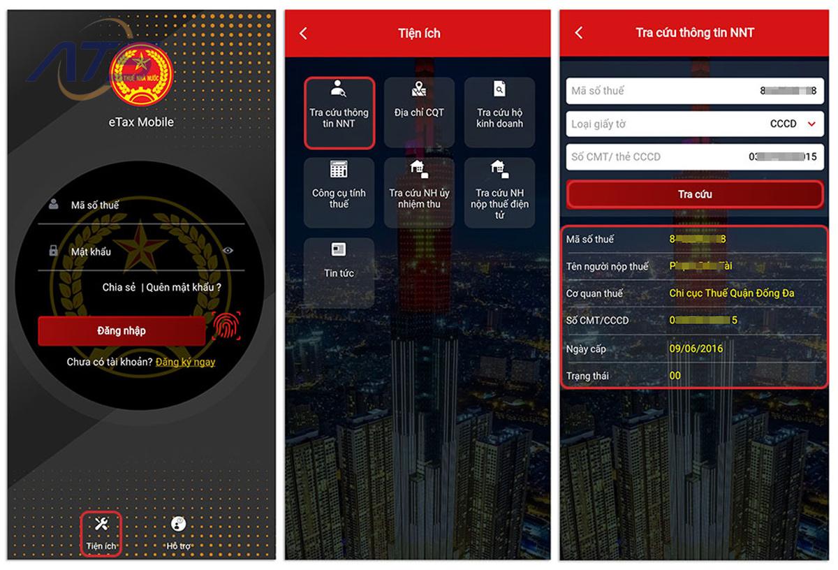 Tra cứu mã số thuế cá nhân trên ứng dụng eTax Mobile