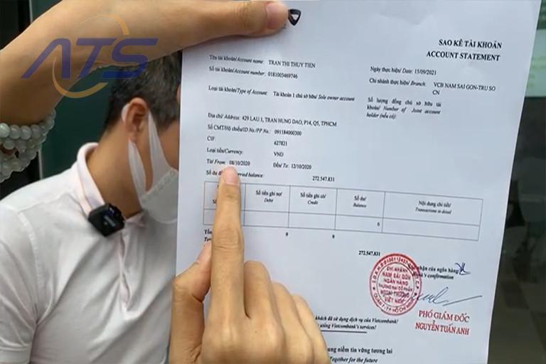 Thông tin sao kê gồm những gì