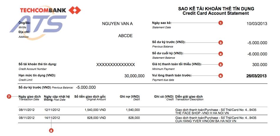 Bảng sao kê lương gồm những gì