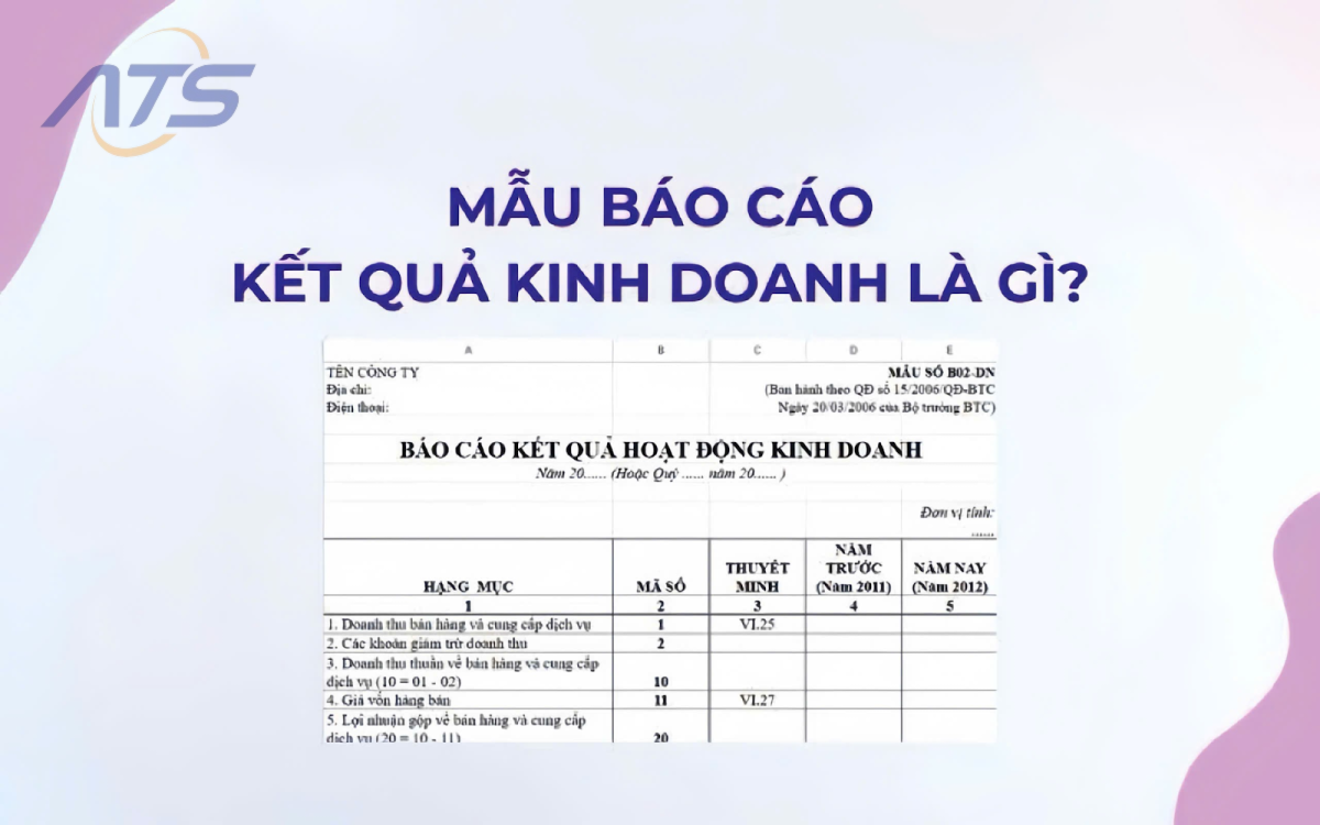cách đọc bảng báo cáo kết quả kinh doanh
