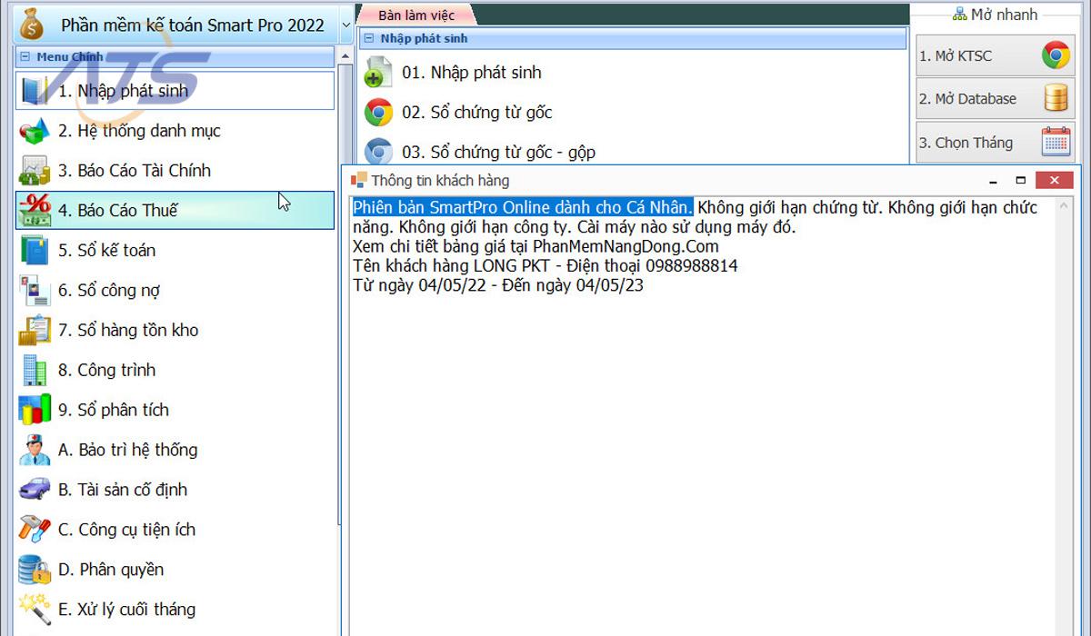Phần mềm kế toán Smart Pro
