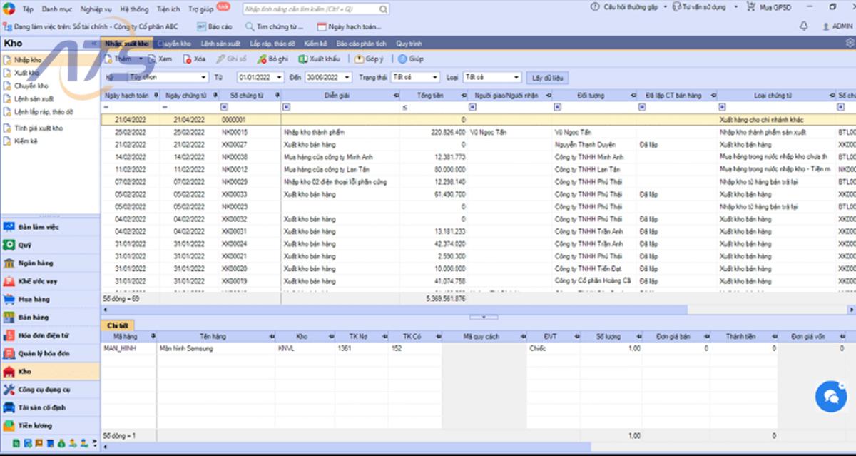 Phần mềm kế toán doanh nghiệp MISA