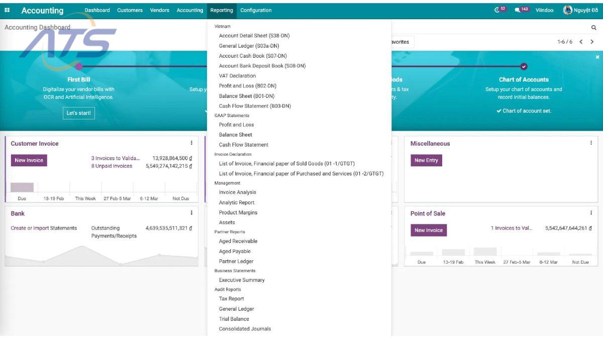 Phần mềm kế toán Viindoo