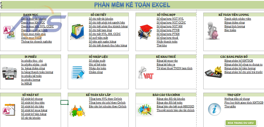 Phần mềm kế toán cho doanh nghiệp Excel miễn phí