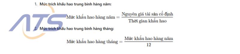Các phương pháp tính khấu hao - Khấu hao theo đường thẳng