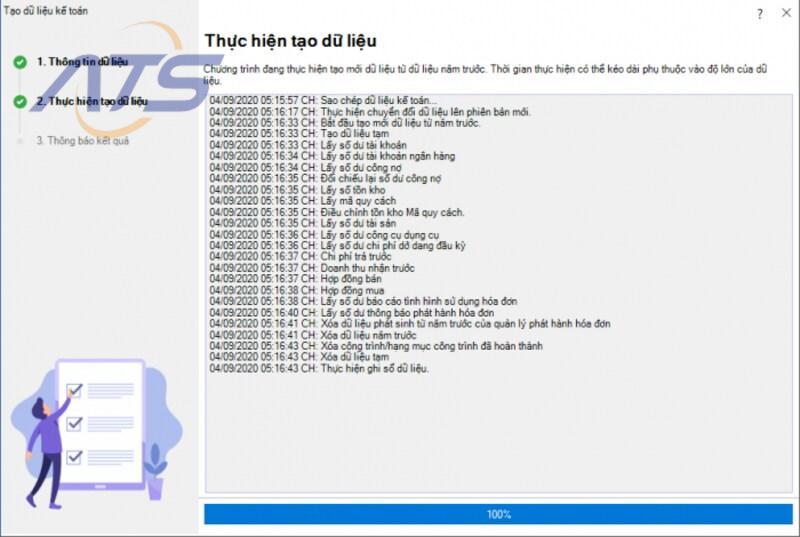 Sao chép dữ liệu kế toán từ năm cũ trên MISA
