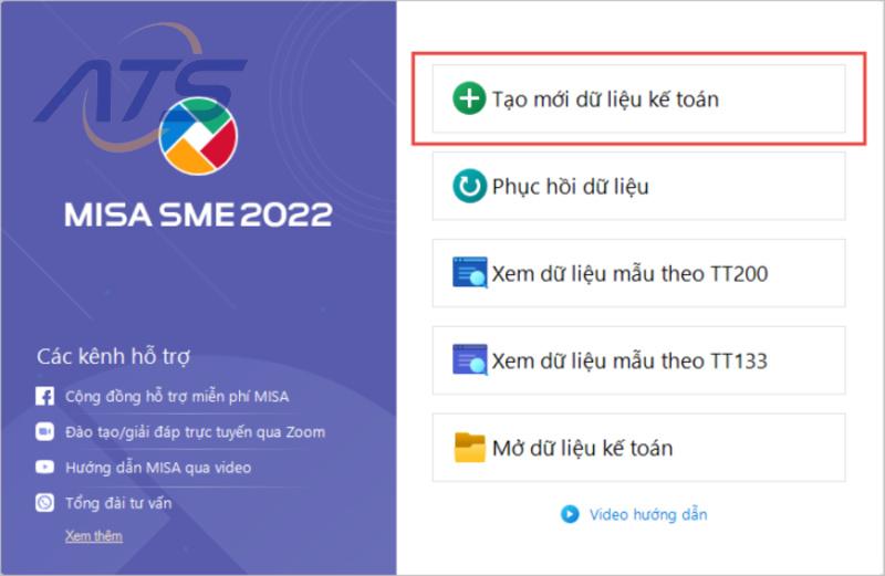 Cách tạo dữ liệu kế toán cho năm mới trên MISA