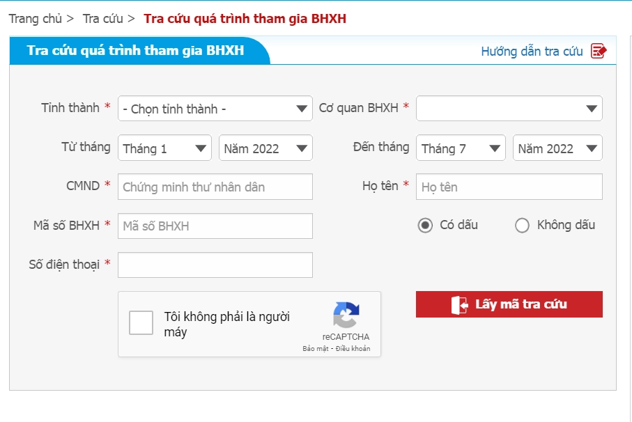 Cách 1: Qua Cổng thông tin điện tử của Bảo hiểm xã hội Việt Nam