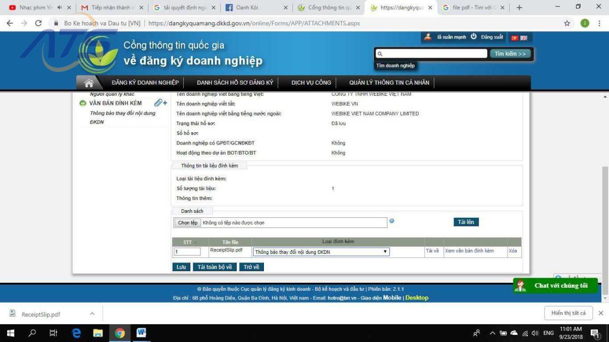 Sau khi đã tải đầy đủ các file lên, bạn ấn trở về - ấn chuẩn bị