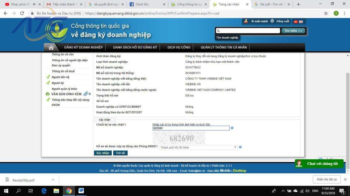 màn hình sẽ hiện lên, bạn điền số theo hướng dẫn - ấn xác nhận