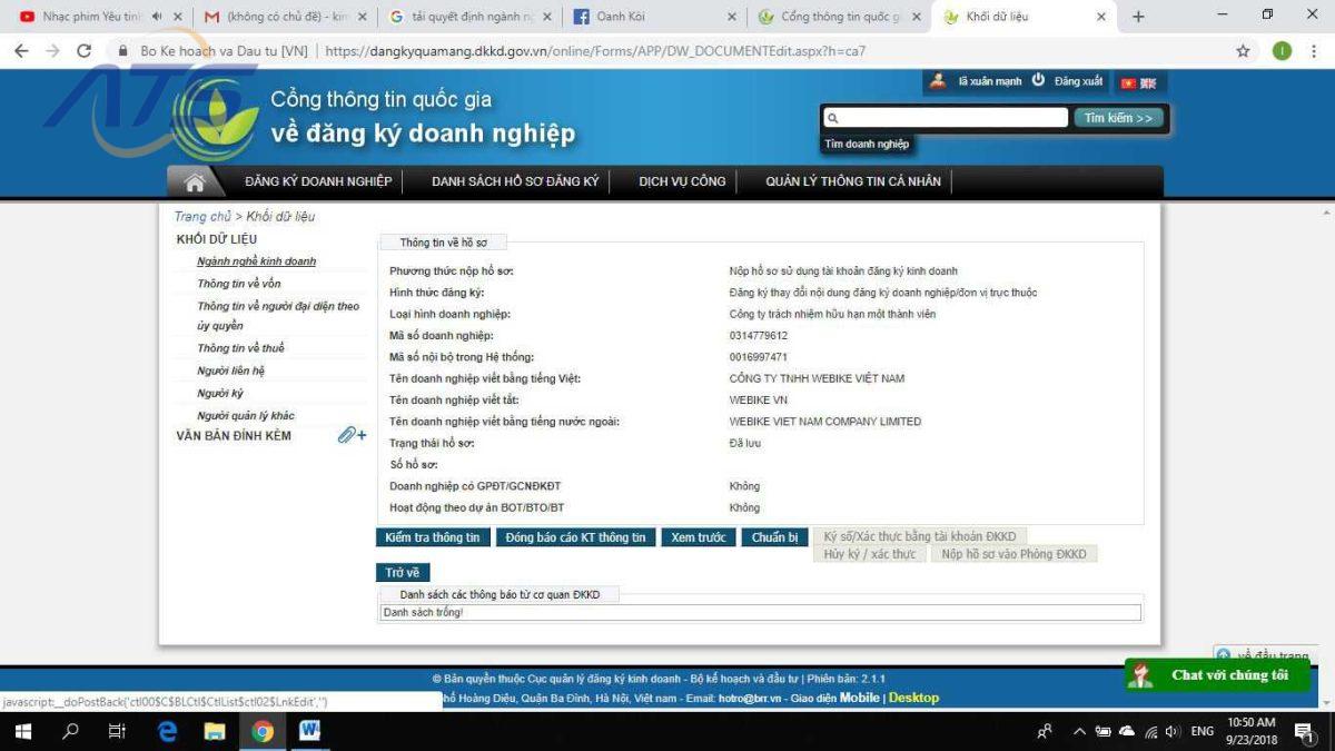 Bước 5: Vào trường ngành nghề kình doanh.