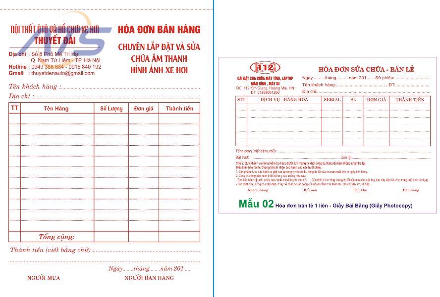 Thông tin mã số trong mẫu hóa đơn bán hàng online