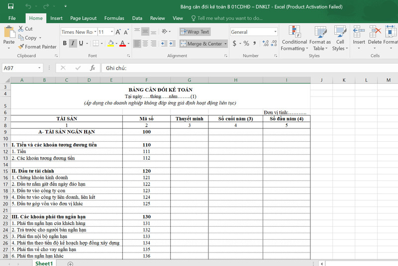 Bảng cân đối kế toán có số âm không?