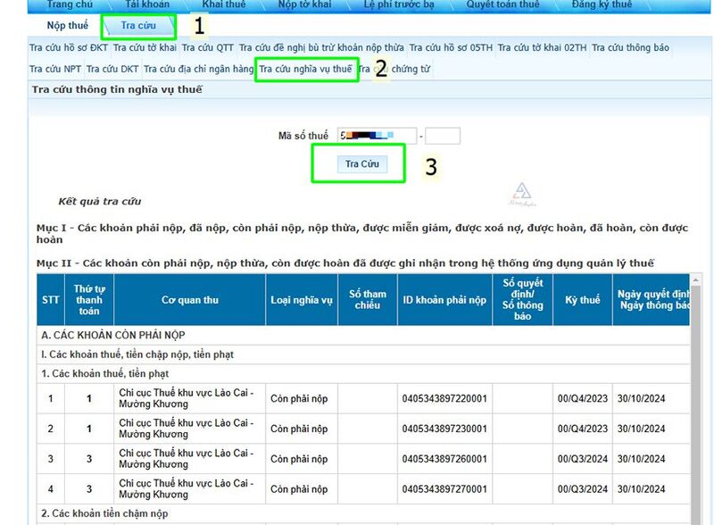Cách tra cứu nợ thuế hộ kinh doanh cá thể online