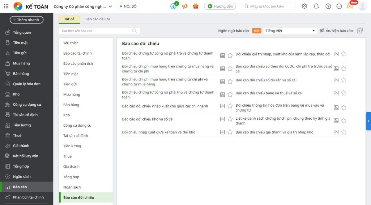 các bước làm báo cáo tài chính trên misa
