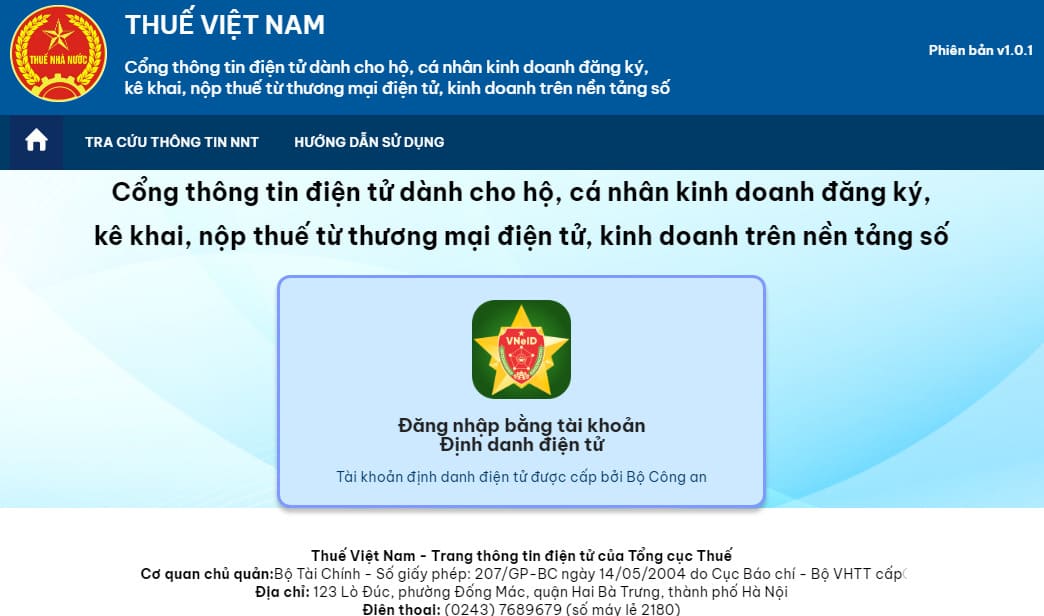 Hướng dẫn kê khai thuế thương mại điện tử online