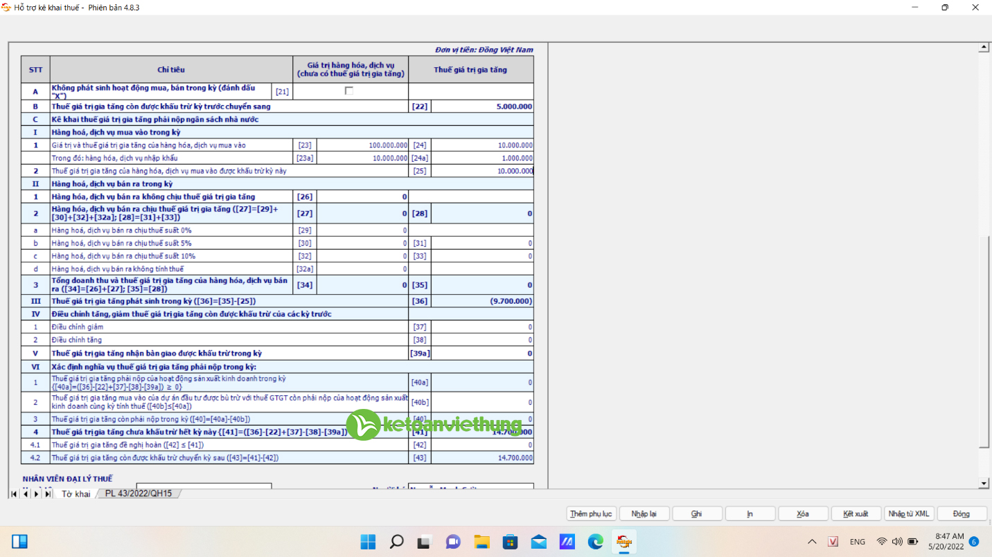 Hướng dẫn kê khai thuế GTGT theo TT80 trên HTKK