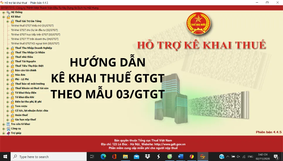 Hướng dẫn kê khai thuế GTGT theo TT80 trên HTKK