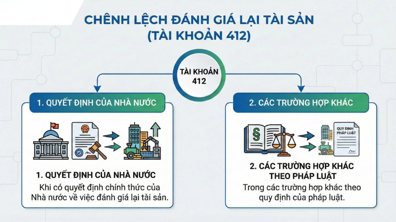 Tài khoản 412 trên bảng cân đối kế toán