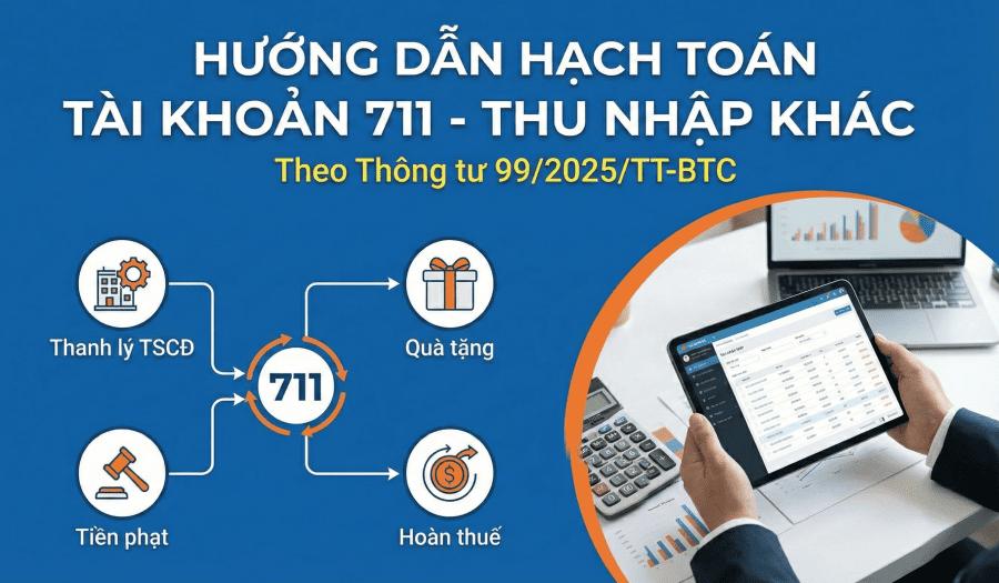 hạch toán tài khoản 711